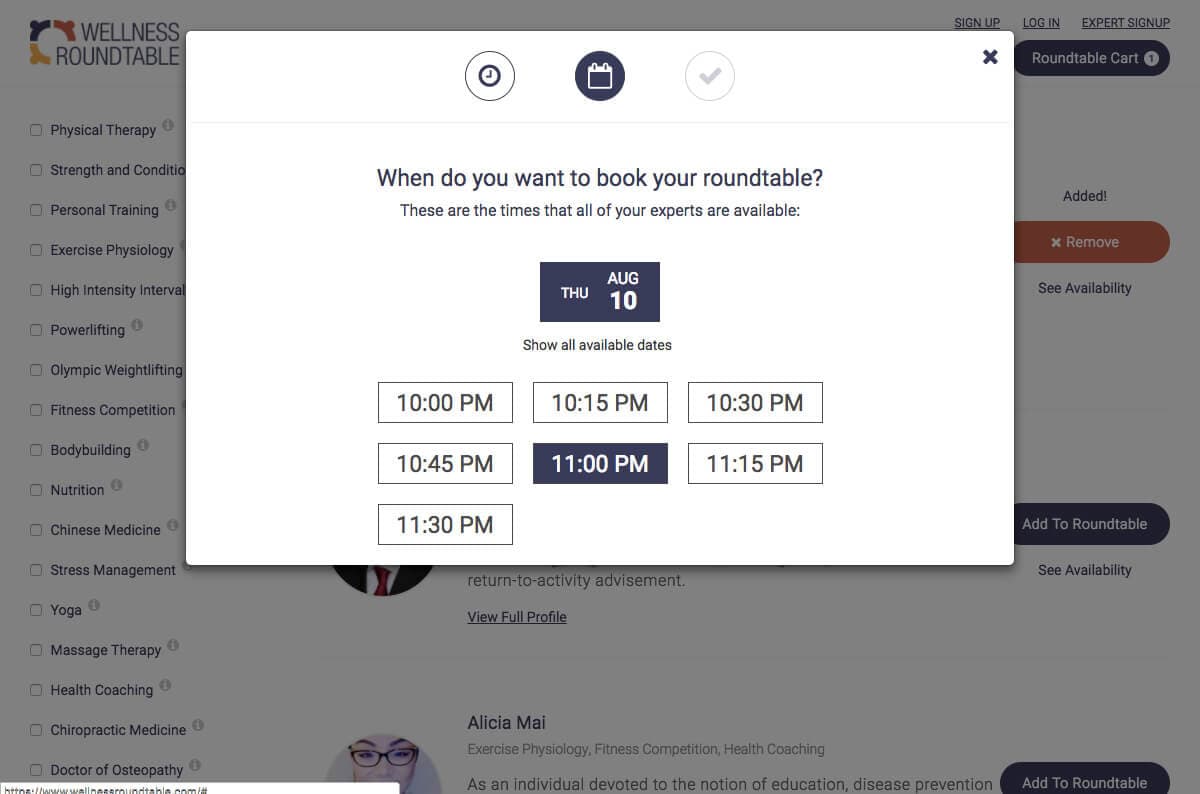 Wellness Roundtable Screenshot