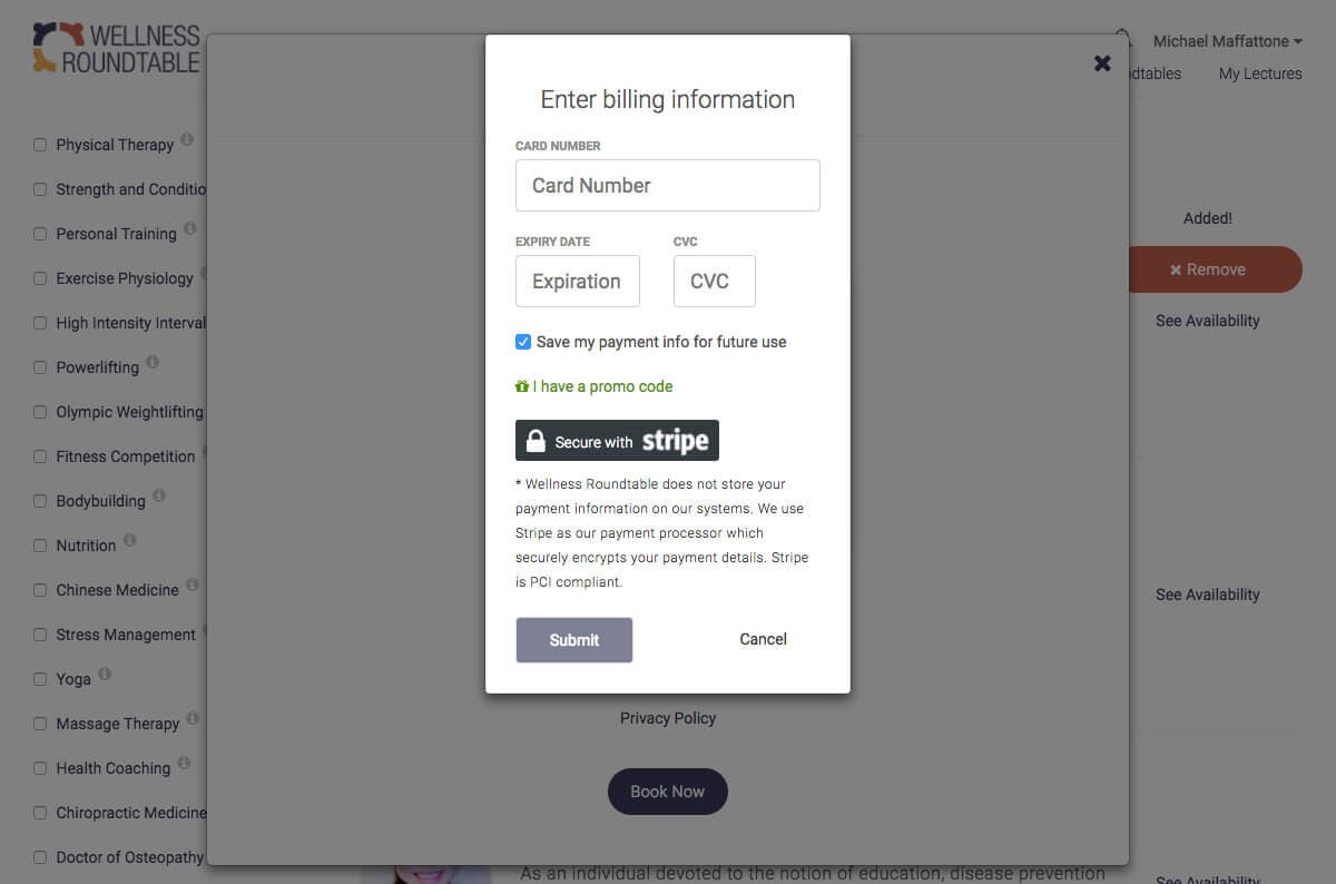Wellness Roundtable Screenshot