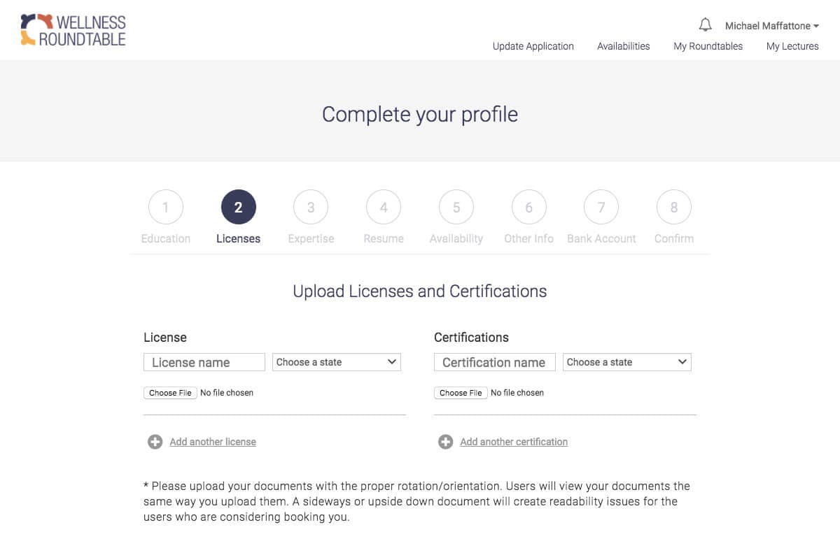 Wellness Roundtable Screenshot