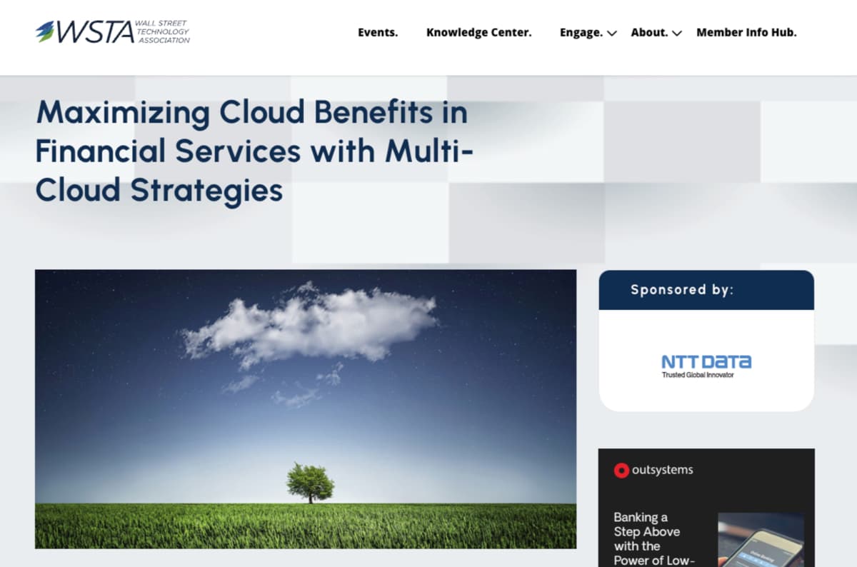 Wall Street Technology Association Screenshot